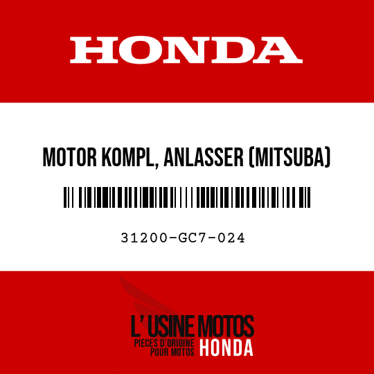 image de 31200-GC7-024 MOTOR KOMPL, ANLASSER (MITSUBA) (RAHMEN-NR)