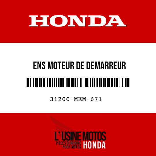 image de 31200-MEM-671 ENS MOTEUR DE DEMARREUR