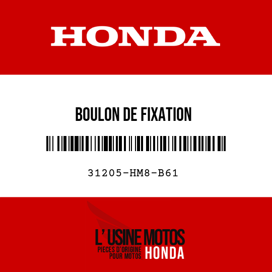 image de 31205-HM8-B61 BOULON DE FIXATION