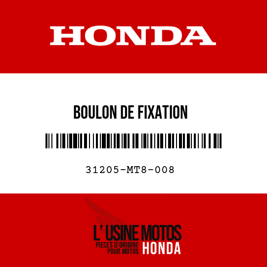image de 31205-MT8-008 BOULON DE FIXATION
