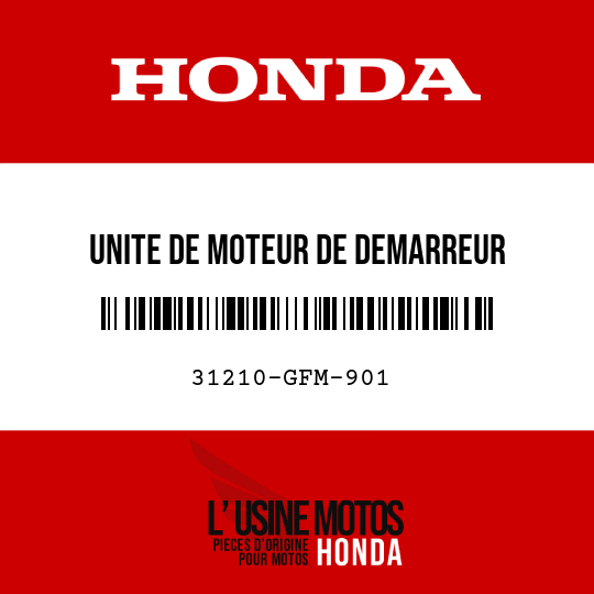 image de 31210-GFM-901 UNITE DE MOTEUR DE DEMARREUR