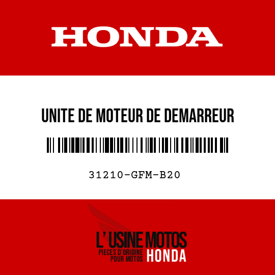 image de 31210-GFM-B20 UNITE DE MOTEUR DE DEMARREUR