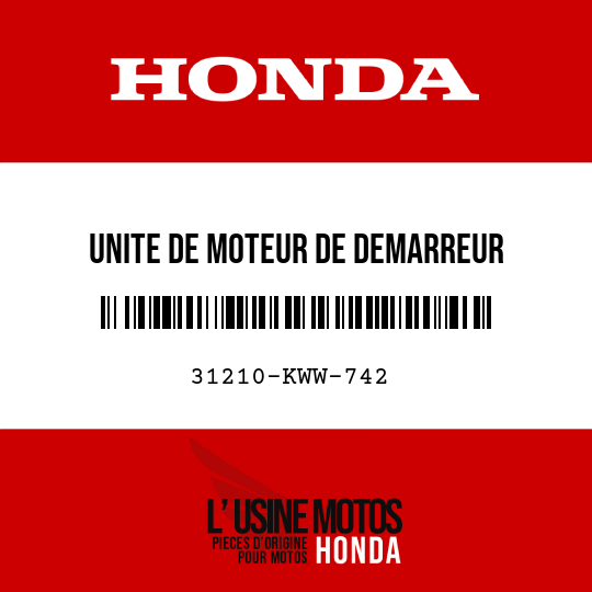 image de 31210-KWW-742 UNITE DE MOTEUR DE DEMARREUR