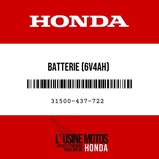 image de 31500-437-722 BATTERIE (6V4AH)