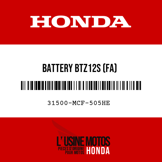 image de 31500-MCF-505HE BATTERY BTZ12S (FA)