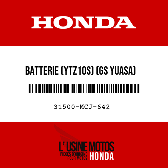 image de 31500-MCJ-642 BATTERIE (YTZ10S) (GS YUASA)