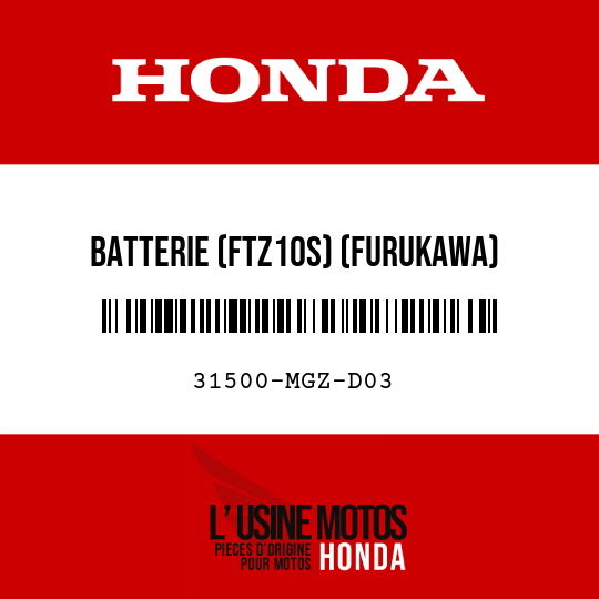 image de 31500-MGZ-D03 BATTERIE (FTZ10S) (FURUKAWA)