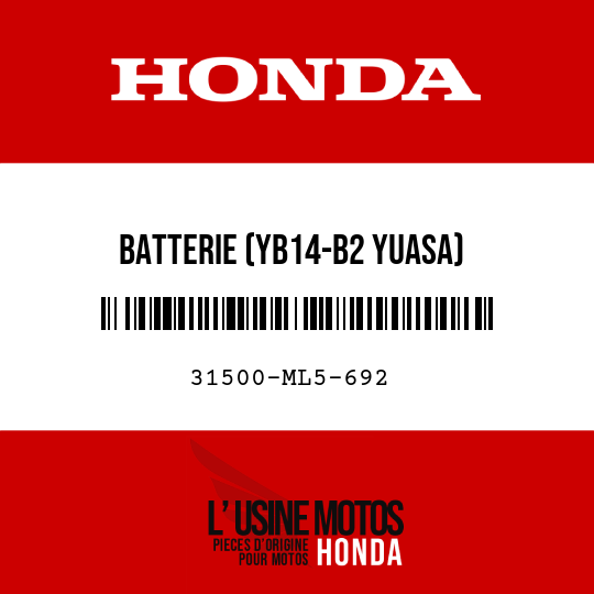 image de 31500-ML5-692 BATTERIE (YB14-B2 YUASA)