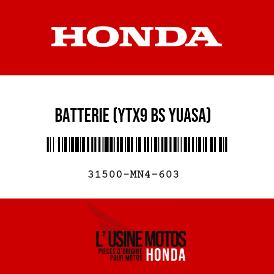 image de 31500-MN4-603 BATTERIE (YTX9 BS YUASA)