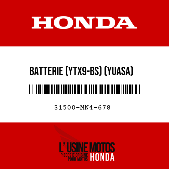 image de 31500-MN4-678 BATTERIE (YTX9-BS) (YUASA)