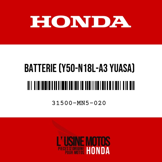 image de 31500-MN5-020 BATTERIE (Y50-N18L-A3 YUASA)