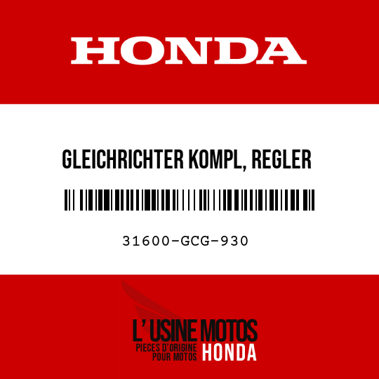 image de 31600-GCG-930 GLEICHRICHTER KOMPL, REGLER