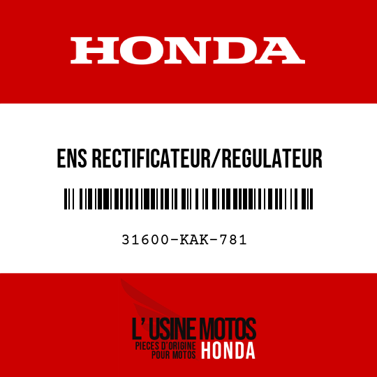 image de 31600-KAK-781 ENS RECTIFICATEUR/REGULATEUR