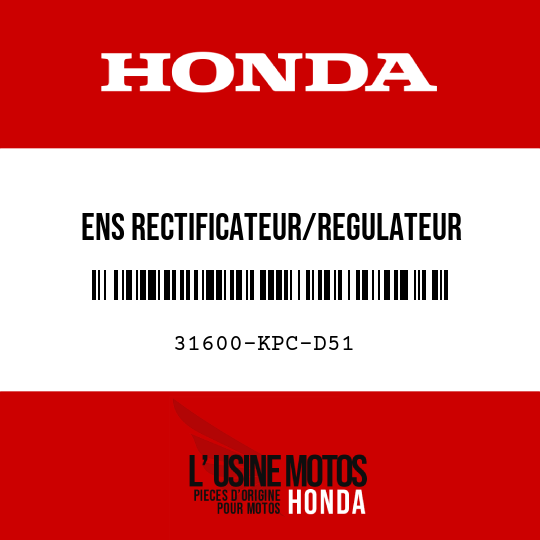 image de 31600-KPC-D51 ENS RECTIFICATEUR/REGULATEUR
