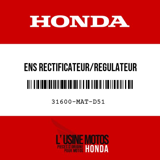image de 31600-MAT-D51 ENS RECTIFICATEUR/REGULATEUR
