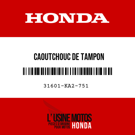 image de 31601-KA2-751 CAOUTCHOUC DE TAMPON