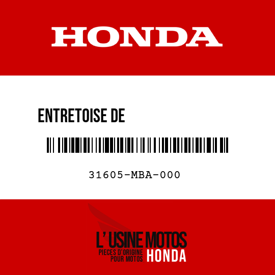 image de 31605-MBA-000 ENTRETOISE DE                 RECTIFICATEUR/REGULATEUR
