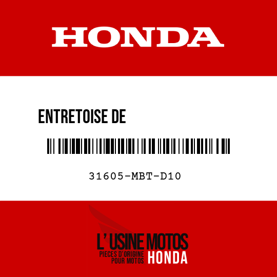 image de 31605-MBT-D10 ENTRETOISE DE                 RECTIFICATEUR/REGULATEUR