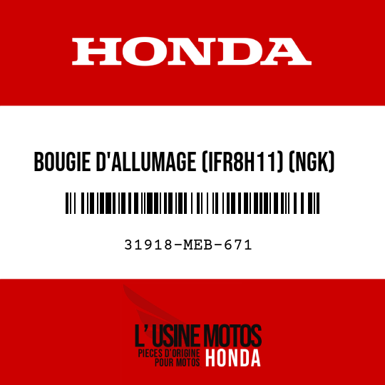 image de 31918-MEB-671 BOUGIE D'ALLUMAGE (IFR8H11) (NGK)