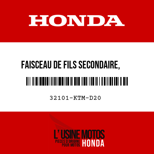 image de 32101-KTM-D20 FAISCEAU DE FILS SECONDAIRE,  COMPTEUR-INDICATEUR VITESSE