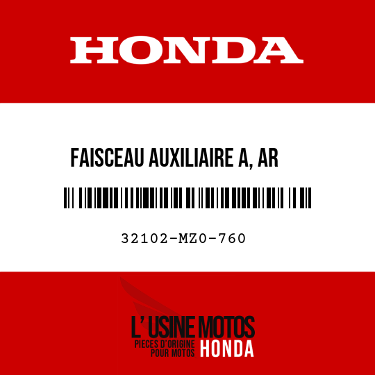 image de 32102-MZ0-760 FAISCEAU AUXILIAIRE A, AR