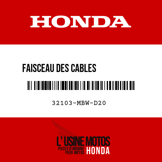 image de 32103-MBW-D20 FAISCEAU DES CABLES           AUXILIAIRE, AV