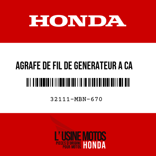image de 32111-MBN-670 AGRAFE DE FIL DE GENERATEUR A CA