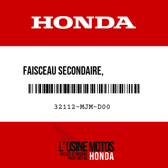 image de 32112-MJM-D00 FAISCEAU SECONDAIRE,          INJECTEUR