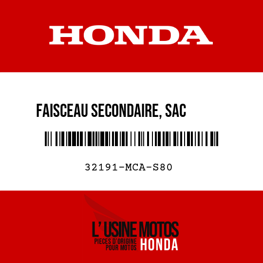image de 32191-MCA-S80 FAISCEAU SECONDAIRE, SAC      GONFLABLE