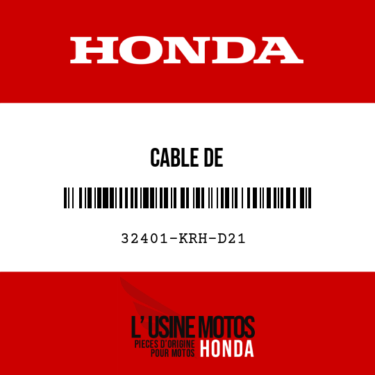 image de 32401-KRH-D21 CABLE DE