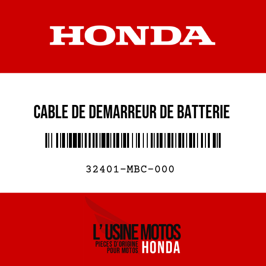 image de 32401-MBC-000 CABLE DE DEMARREUR DE BATTERIE