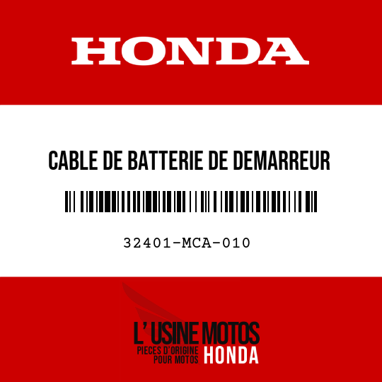 image de 32401-MCA-010 CABLE DE BATTERIE DE DEMARREUR