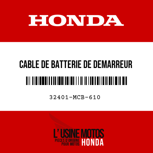 image de 32401-MCB-610 CABLE DE BATTERIE DE DEMARREUR