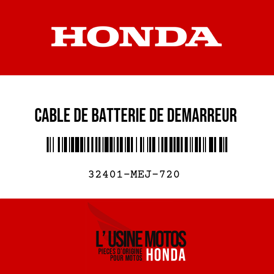 image de 32401-MEJ-720 CABLE DE BATTERIE DE DEMARREUR