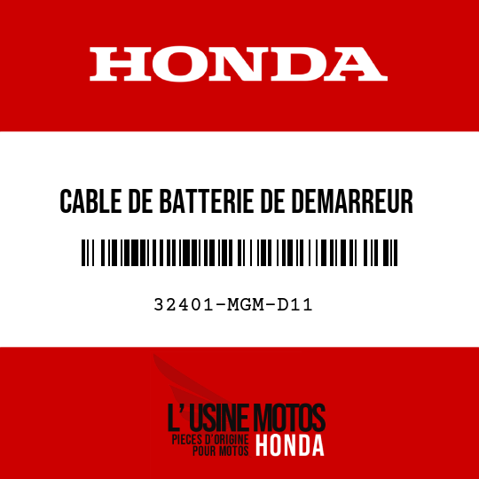 image de 32401-MGM-D11 CABLE DE BATTERIE DE DEMARREUR