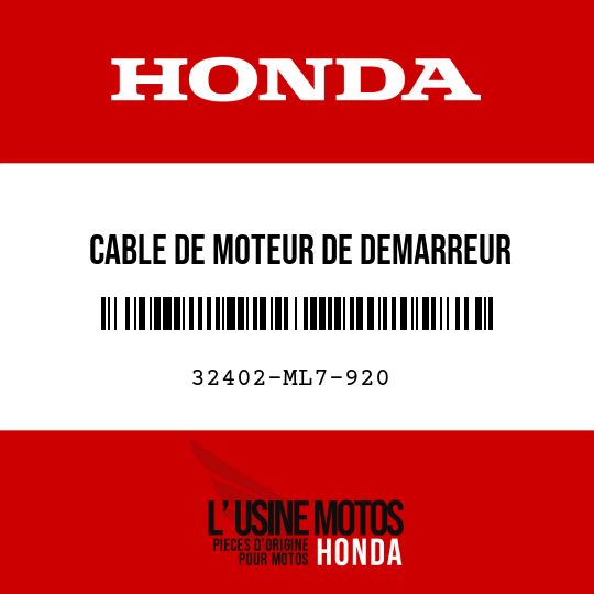 image de 32402-ML7-920 CABLE DE MOTEUR DE DEMARREUR