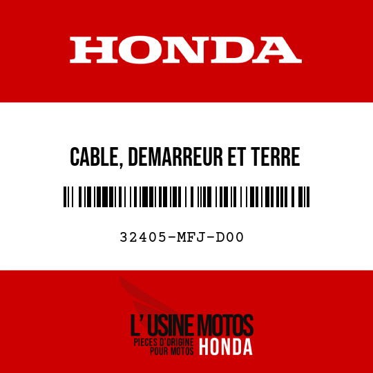image de 32405-MFJ-D00 CABLE, DEMARREUR ET TERRE