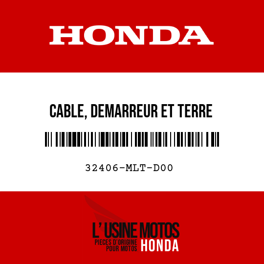 image de 32406-MLT-D00 CABLE, DEMARREUR ET TERRE