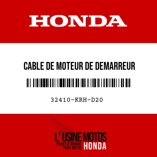 image de 32410-KRH-D20 CABLE DE MOTEUR DE DEMARREUR