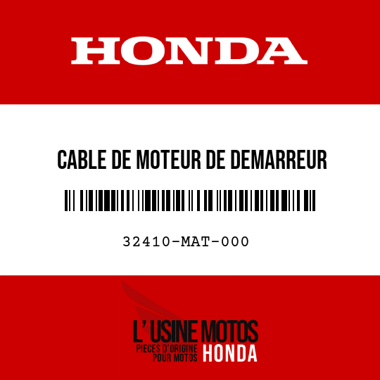 image de 32410-MAT-000 CABLE DE MOTEUR DE DEMARREUR