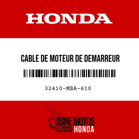 image de 32410-MBA-610 CABLE DE MOTEUR DE DEMARREUR