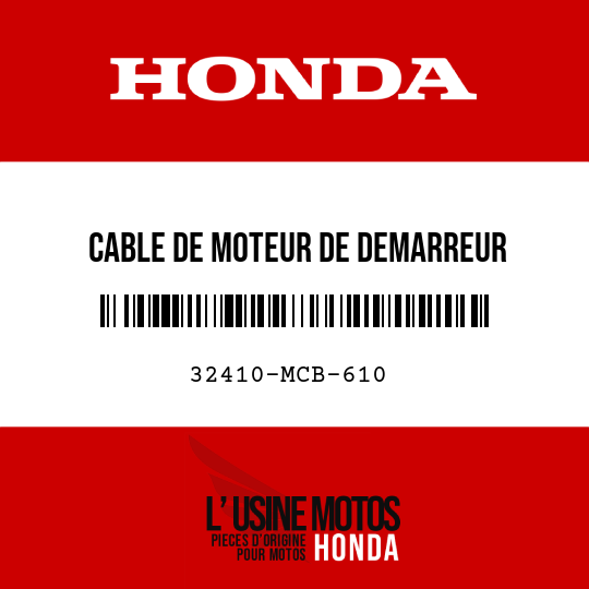 image de 32410-MCB-610 CABLE DE MOTEUR DE DEMARREUR