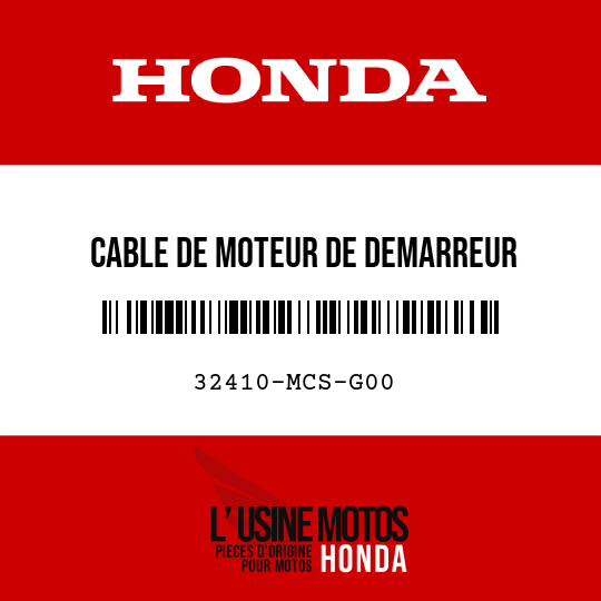 image de 32410-MCS-G00 CABLE DE MOTEUR DE DEMARREUR