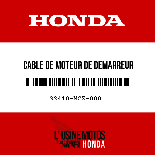 image de 32410-MCZ-000 CABLE DE MOTEUR DE DEMARREUR