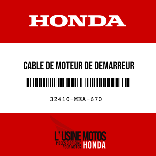 image de 32410-MEA-670 CABLE DE MOTEUR DE DEMARREUR