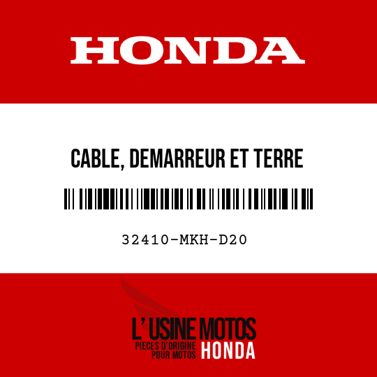 image de 32410-MKH-D20 CABLE, DEMARREUR ET TERRE