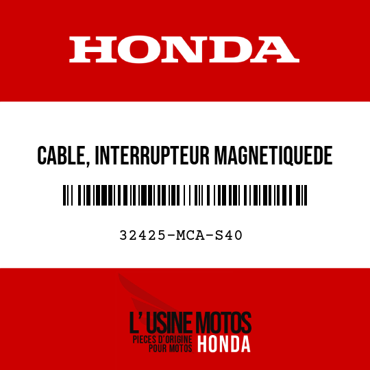 image de 32425-MCA-S40 CABLE, INTERRUPTEUR MAGNETIQUEDE DEMARREUR