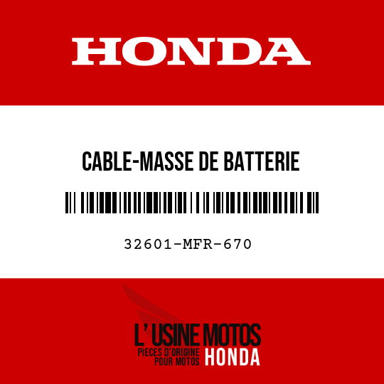 image de 32601-MFR-670 CABLE-MASSE DE BATTERIE