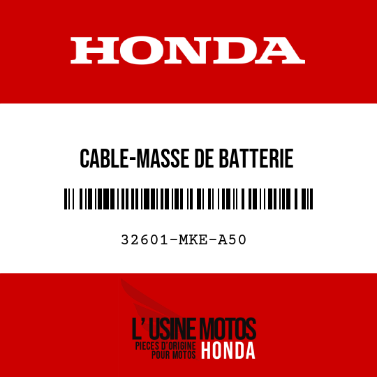 image de 32601-MKE-A50 CABLE-MASSE DE BATTERIE