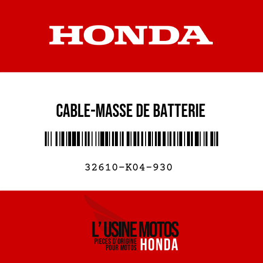 image de 32610-K04-930 CABLE-MASSE DE BATTERIE